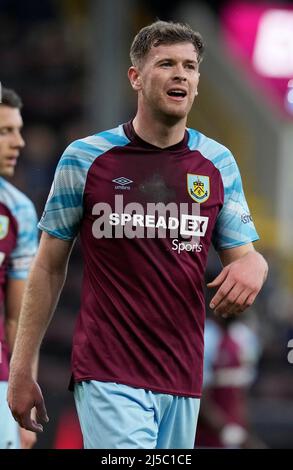 Burnley, Großbritannien. 21.. April 2022. Nathan Collins aus Burnley beim Premier League-Spiel in Turf Moor, Burnley. Bildnachweis sollte lauten: Andrew Yates / Sportimage Kredit: Sportimage/Alamy Live News Stockfoto