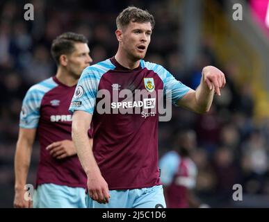 Burnley, Großbritannien. 21.. April 2022. Nathan Collins aus Burnley beim Premier League-Spiel in Turf Moor, Burnley. Bildnachweis sollte lauten: Andrew Yates / Sportimage Kredit: Sportimage/Alamy Live News Stockfoto