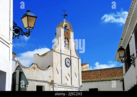 Mijas getünchte San Sebastian Kirche Malaga Spanien am frühen Morgen Ruhe und Frieden Stockfoto