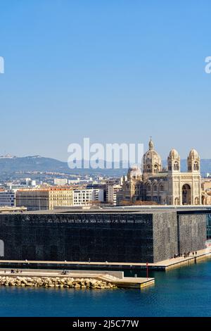 MuCEM, et Cathedrale La Major, Marseille Frankreich Paca 13 Stockfoto