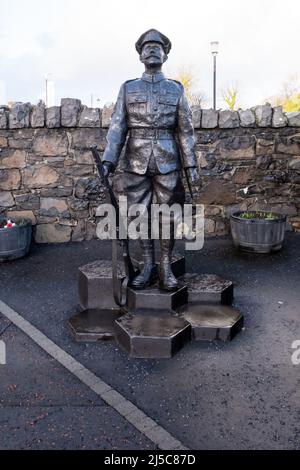 Bushmills, Nordirland - 7. Januar 2022: Rifleman Robert Quigg VC gewann das Victoria Cross für seine Dienste in der Schlacht der Somme Stockfoto