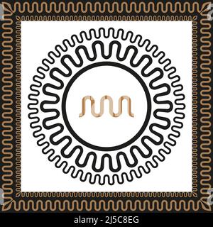 Altgriechische Rahmenmuster, Satz antiker Bordüren aus Griechenland Stock Vektor