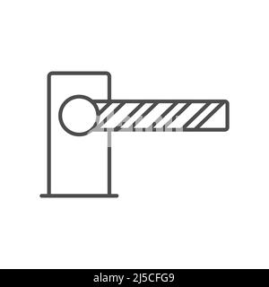 Symbol für automatische Fahrzeugbarriere. Linie, Glyphe und gefüllte Umriss bunte Version, Parkplatz Barriere Umriss und gefüllte Vektor-Zeichen. Symbol, Logo-Illustration Stock Vektor