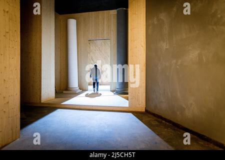 Regisseur Christian Stückl am Set zum Passionsspiel 2020 in Oberammergau. [Automatisierte Übersetzung] Stockfoto