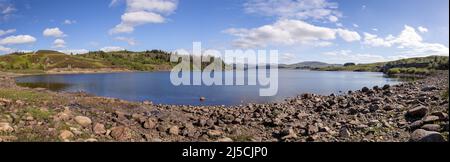 Panoramablick über Loch Doon in Schottland Stockfoto