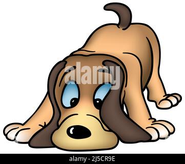 Blauäugige braune doggy schnüffelt Stock Vektor