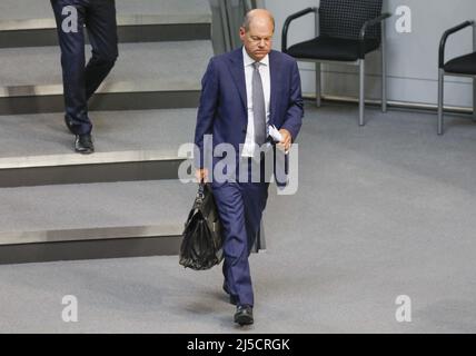 Berlin, DEU, 09.09.2020 - Bundesfinanzminister Olaf Scholz im Bundestag. [Automatisierte Übersetzung] Stockfoto