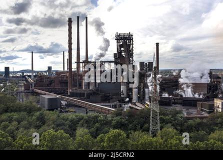 Duisburg, DEU, 09/27/2020 - ThyssenKrupp Stahlwerk Duisburg Hamborn, die Aktienkurse von ThyssenKrupp sind in den letzten Wochen stark gesunken. [Automatisierte Übersetzung] Stockfoto