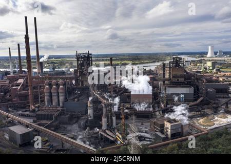 Duisburg, DEU, 09/27/2020 - ThyssenKrupp Stahlwerk Duisburg Hamborn, die Aktienkurse von ThyssenKrupp sind in den letzten Wochen stark gesunken. [Automatisierte Übersetzung] Stockfoto