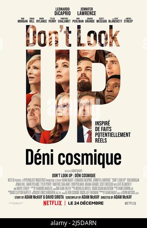 Don't Look Up Jahr : 2021 USA Regie : Adam McKay Französisches Plakat Stockfoto