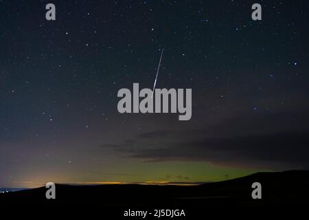 Nordlichter in Cumbria Stockfoto