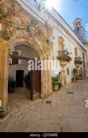 Der Palazzo Morelli von Via Morelli ist ein architektonisches Unikum im Barockstil des 17. Jahrhunderts. Stockfoto