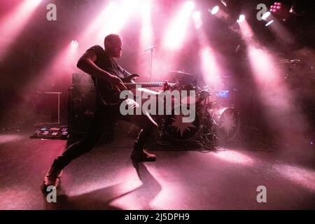 Oslo, Norwegen. 17., April 2022. Die britische Death-Metal-Band Dyscarnate spielt im Rahmen des Festivals Inferno Metal Festival 2022 in Oslo ein Live-Konzert im Rockefeller. (Foto: Gonzales Photo - per-Otto Oppi). Stockfoto