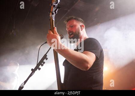 Oslo, Norwegen. 17., April 2022. Die britische Death-Metal-Band Dyscarnate spielt im Rahmen des Festivals Inferno Metal Festival 2022 in Oslo ein Live-Konzert im Rockefeller. (Foto: Gonzales Photo - per-Otto Oppi). Stockfoto