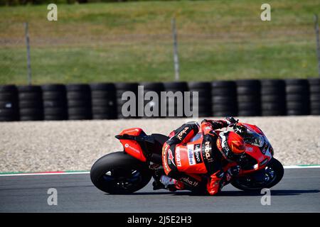 TT Assen Circuit of Assen, Assen (Niederlande), Niederlande, 22. April 2022, Nr. 21 Michael Ruben Rinaldi ITA Ducati Panigale V4 R Aruba.it Racing - DUCATI während der Motul Dutch Round - FIM Superbike World Championship 2022 - Freies Training und Qualifikationen - World Superbike - SBK Stockfoto