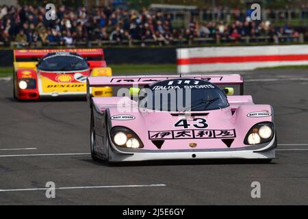 Porsche 962C, Starting Life 1982 siegen der Porsche 956 und 962 sieben Mal die 24 Stunden von Le Mans, Porsche 956, Porsche 962 Demonstration Stockfoto