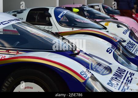 In der Box, Porsche 956, Starting Life 1982 siegen der Porsche 956 und 962 sieben Mal bei den 24 Stunden von Le Mans, Porsche 956, Pors Stockfoto