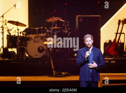 Imola, Italien. 22. April 2022. DEN HAAG - der Herzog von Sussex, Prinz Harry, während der Abschlusszeremonie der Invictus-Spiele. ANP SEM VAN DER WAL Quelle: ANP/Alamy Live News Stockfoto