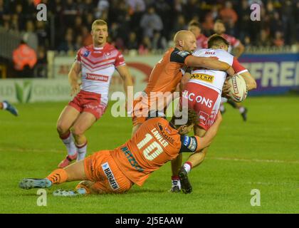 Castleford, Großbritannien. 22. April 2022. Betfred Super League Spiel zwischen Castleford Tigers und St. Helens im Mend-A-Hose Jungle, Castleford, West Yorkshire, Großbritannien am 22/04/2022 Credit: Craig Cresswell/Alamy Live News Stockfoto