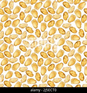 Aquarell Strandsteine Nahtloses Muster. Illustration mit Steinen für alle Designs Stockfoto