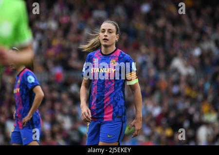 Barcelona, Spanien. 22. April 2022. BARCELINA, SPANIEN - 22. APRIL: Alexia Putellas vom FC Barcelona während des UEFA Women's Champions League-Spiels zwischen dem FC Barcelona und Wolfsburg im Camp Nou am 22. April 2022 in Barcelona, Spanien. (Foto von Sara Aribo/PxImages) Credit: Px Images/Alamy Live News Stockfoto