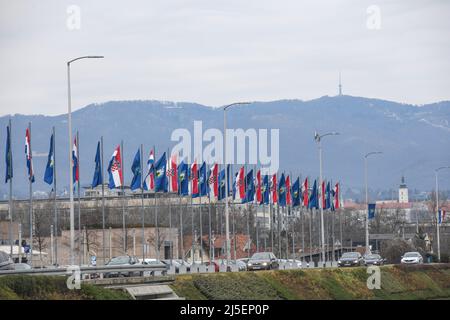 Zagreb: Hrvatske bratske zajednice. Kroatien Stockfoto