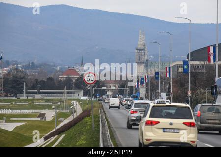 Zagreb: Hrvatske bratske zajednice. Kroatien Stockfoto