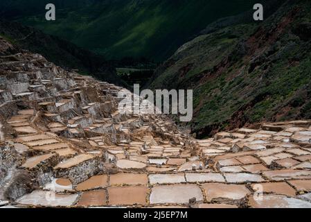 Maras Salzebenen Stockfoto
