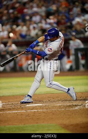 Phoenix, Arizona, USA. 22. Apr, 2022. Zwischen den New York Mets und den Arizona Diamondbacks auf dem Case Field in Phoenix, Arizona. Michael Cazares/Cal Sport Media. Kredit: csm/Alamy Live Nachrichten Stockfoto