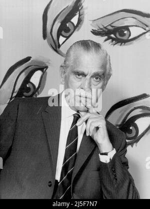 Boris Karloff aus der Fernsehsendung Thriller. NBC Television - 1960 Stockfoto