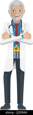 Reifen Arzt Cartoon Maskottchen Stock Vektor