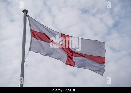 23. April 2022: Flagge Englands Saint Georges Stockfoto