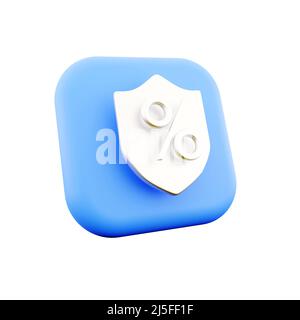 3D Renderschild mit Dollarzeichen und Münzstapeln isoliert auf weißem Hintergrund 3D Renderschild-Symboldarstellung. Stockfoto