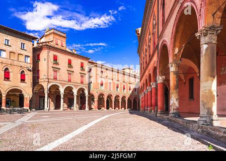 Bologna, Italien - Piazza San Stefano, Bologna Rossa, Emilia Romagna italienischer Spotlight. Stockfoto