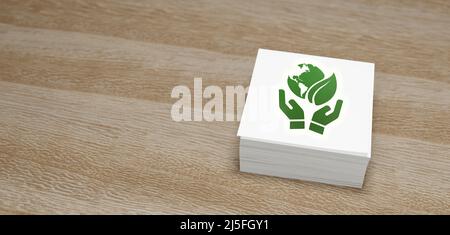 CSR-Konzept und Geschäftspflanzung 3D Render Stockfoto