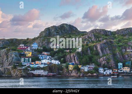 Sonnenuntergang in Battery, St. John's, Neufundland Stockfoto