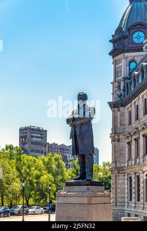 John Young Monument. Tägliches Leben in Montreal City, Kanada, 2017 Stockfoto