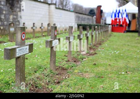 Commémoration de l'Affiche Rouge au Cimetière Parisien à Ivry-sur-seine le 21 février 2016 Stockfoto