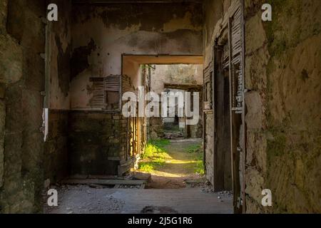 Ruinen der Burg Dalquharran in Ayrshire, Schottland Stockfoto
