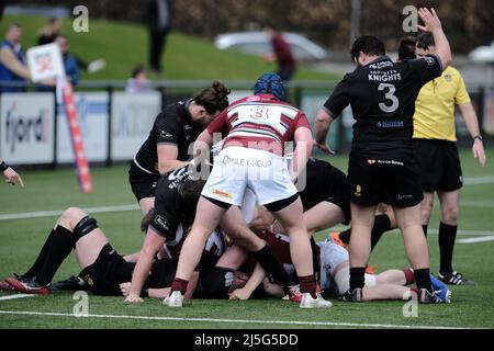 Melrose, Großbritannien. 23. April 2022. Melrose, Samstag, 23. April 2022. FOSROC Super6 Sprint Serie Southern Knight vs Watsonians auf den Greenyards, Melrose. Action in der ersten Hälfte (Bildquelle: Rob Gray/Alamy Live News Stockfoto