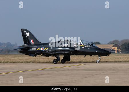 XX261 Royal Air Force British Aerospace Hawk T.1 100 Squadron bei RAF Leeming 21.. März 2022 Stockfoto