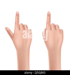 Vektorgrafik menschliche Hände in realistischem Stil. Stock Vektor