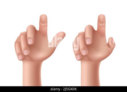 Vektorgrafik menschliche Hände in realistischem Stil. Stock Vektor