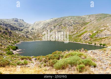 Lagune von Duque, Naturpark Sierra de Gredos, Avila, Spanien Stockfoto