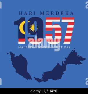 Unabhängigkeitstag in malaysia Stock Vektor