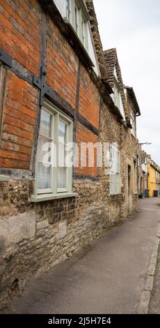 Reihenhaus aus dem 18.. Jahrhundert im typisch englischen Dorf Lacock Wiltshire Stockfoto