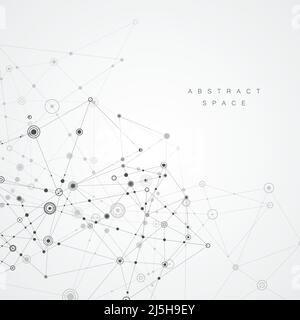 Abstrakter polygonaler Hintergrund. Geometrisches Design mit verbindenden Punkten und Linien Stock Vektor