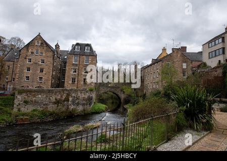 Malerisches Dean Village, Edinburgh, Schottland Stockfoto