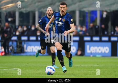 Ivan Perisic (FC Inter) während der italienischen Meisterschaft Serie A Fußballspiel zwischen dem FC Internazionale und AS Roma am 23. April 2022 im Giuseppe Meazza Stadion in Mailand, Italien - Foto Morgese-Rossini / DPPI Stockfoto