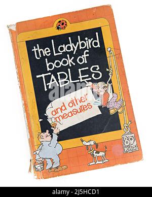 The Ladybird Book of Tables, arithmetische Lehrhilfe für Kinder, Großbritannien Stockfoto